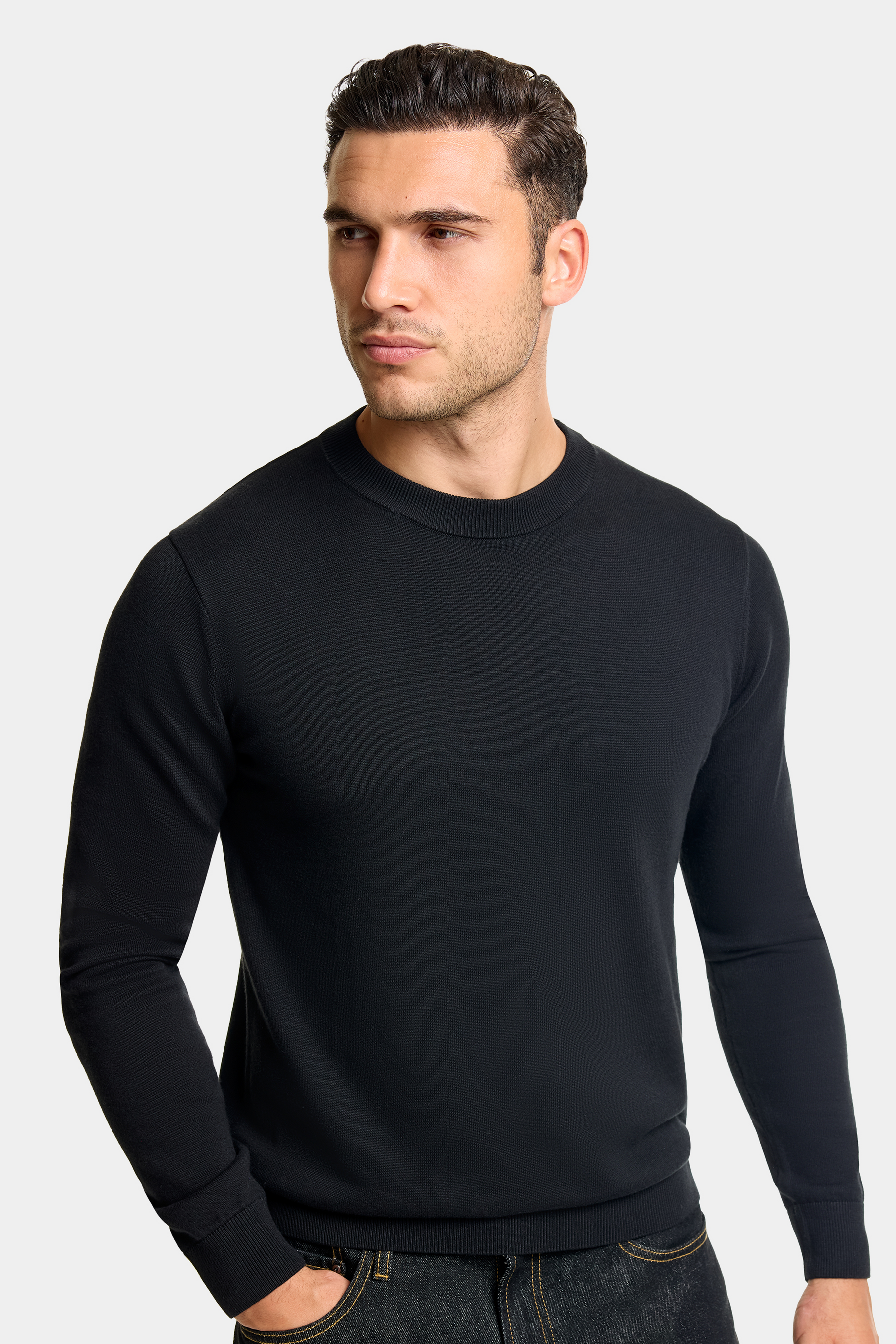 THE SANTONI CREWNECK SWEATER 2-PACK - Black / Mocca