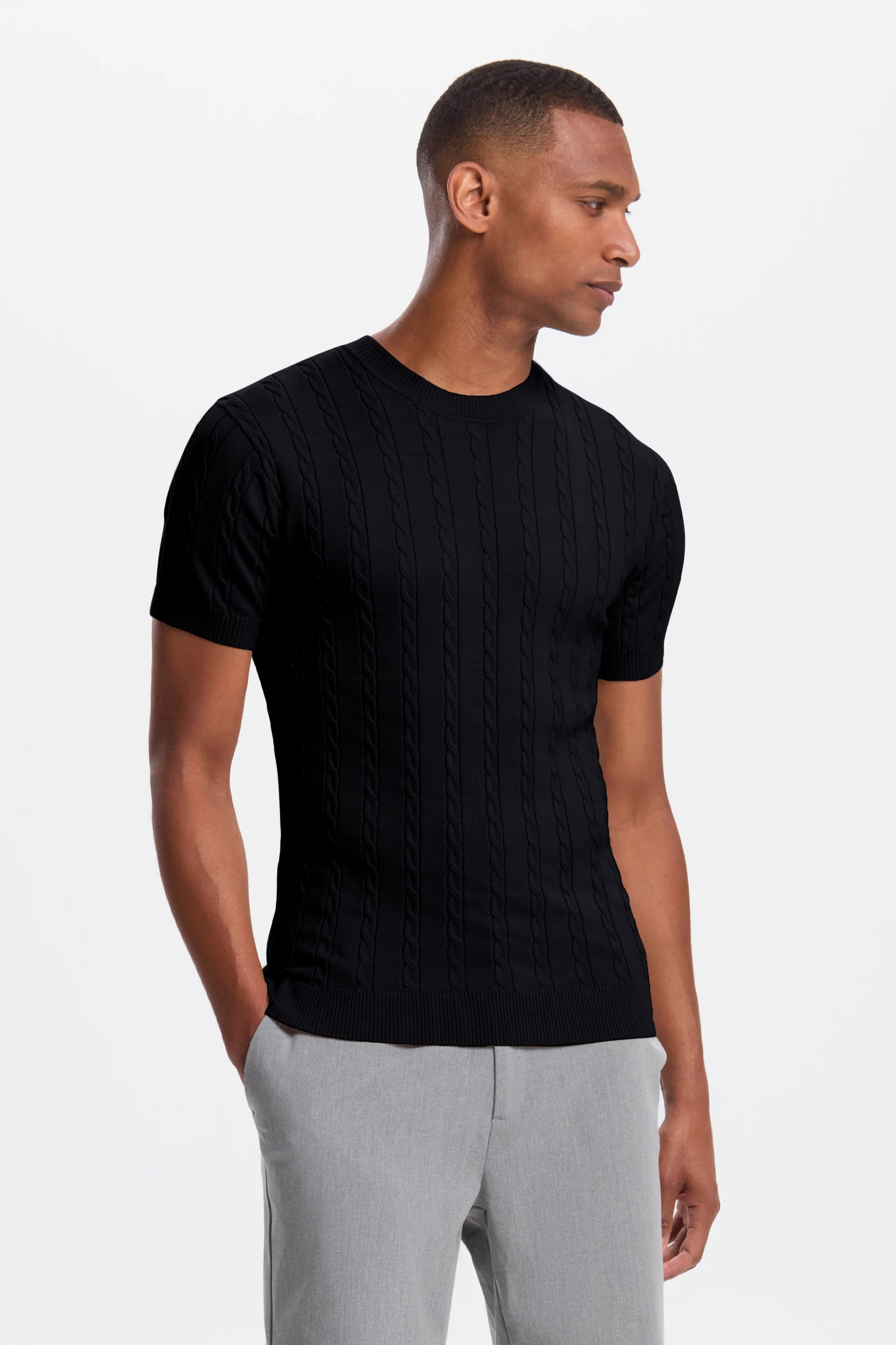 THE CABLE SHORT SLEEVE T-SHIRT