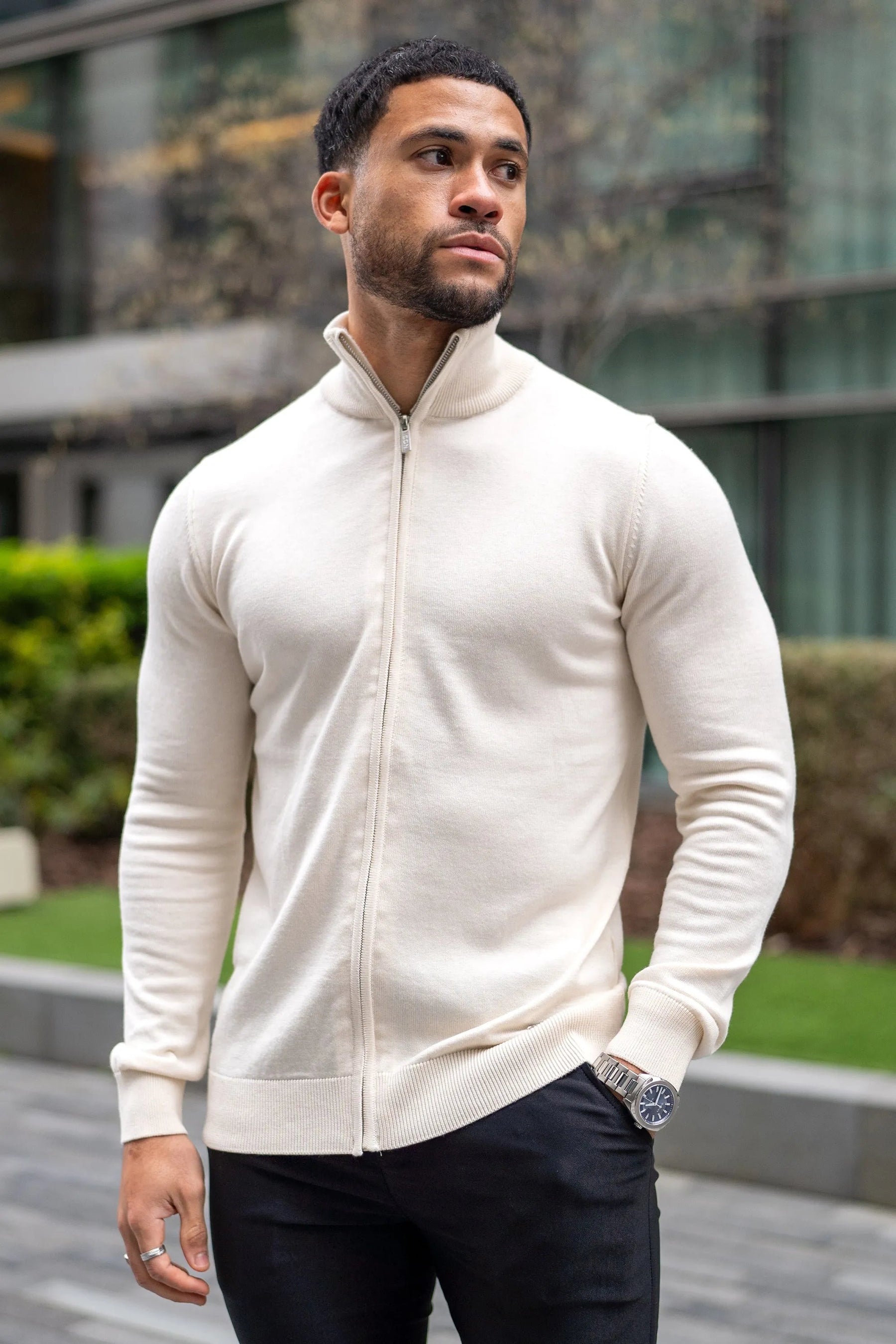 THE SANTONI FULL ZIP SWEATER