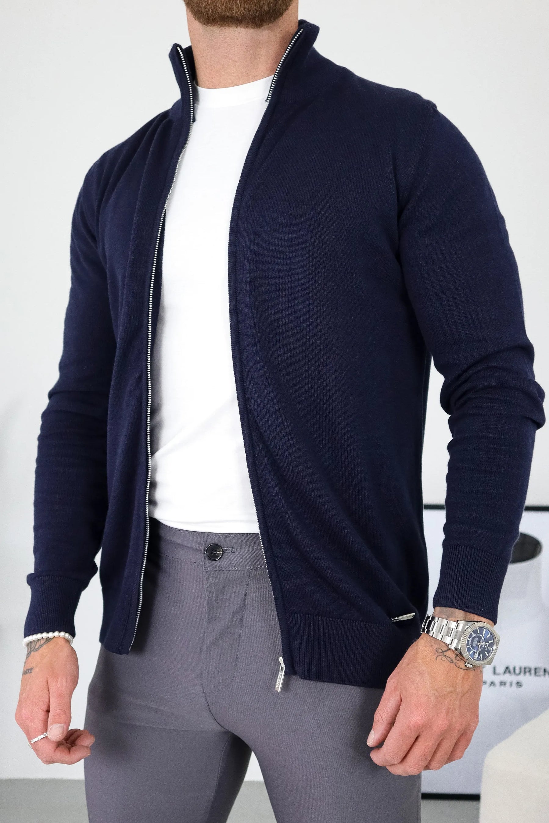THE SANTONI FULL ZIP SWEATER