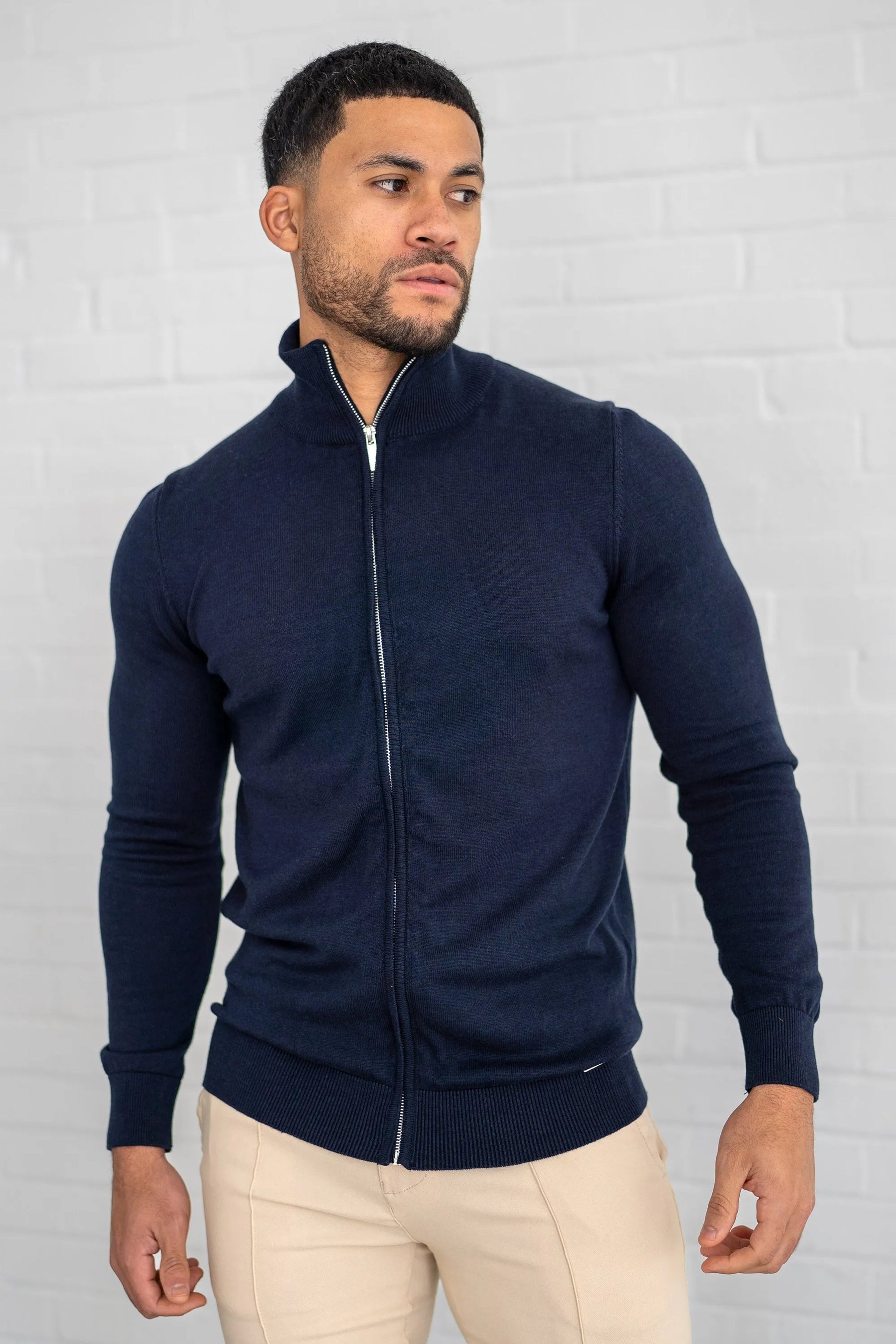 THE SANTONI FULL ZIP SWEATER