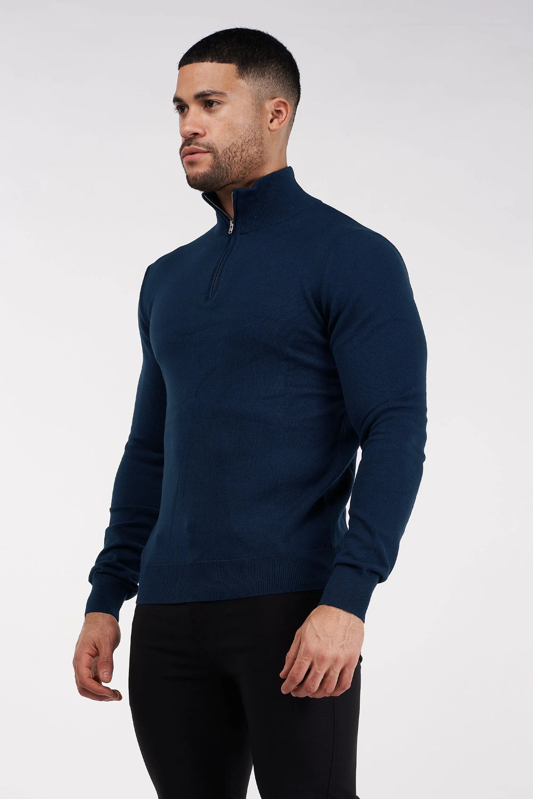 THE SANTONI HALF ZIP SWEATER