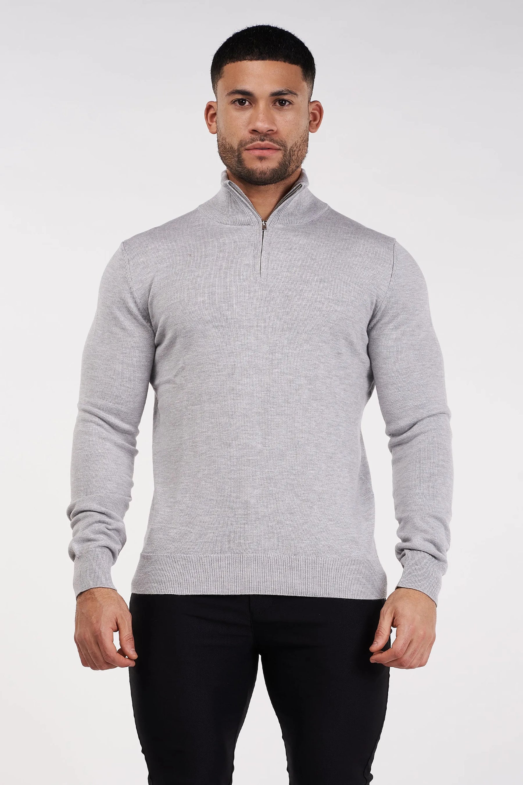 THE SANTONI HALF ZIP SWEATER