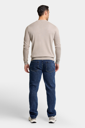 THE SANTONI CREWNECK SWEATER - Navy / Deep Stone