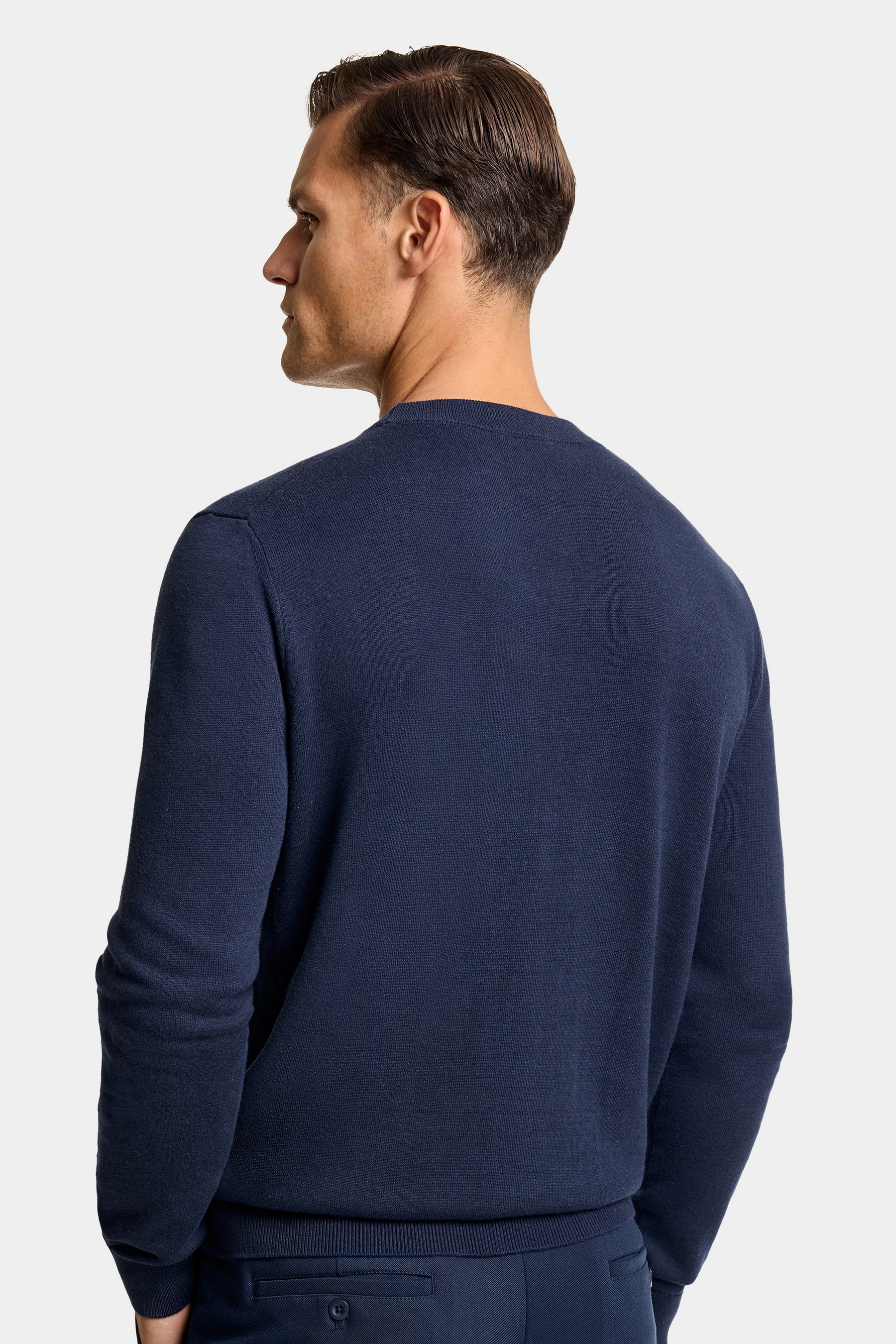 THE SANTONI CREWNECK SWEATER - Navy / Deep Stone