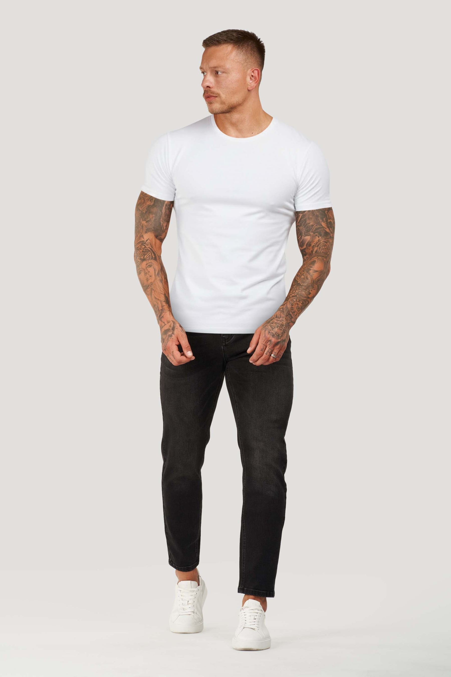 THE JAXON JEANS 2-PACK - Black / Dark Grey