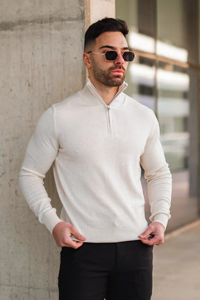 THE SANTONI HALF ZIP SWEATER