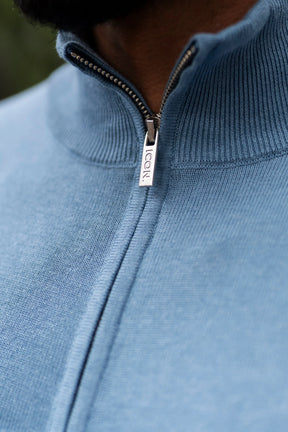 THE SANTONI HALF ZIP SWEATER