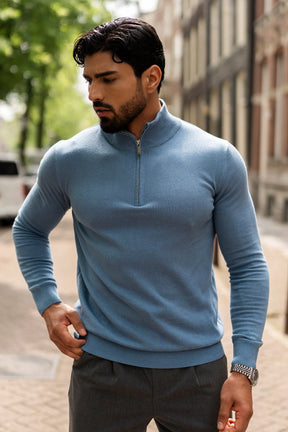 THE SANTONI HALF ZIP SWEATER