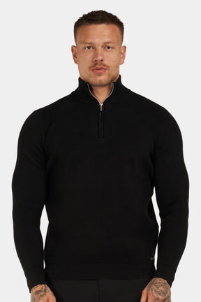 THE RENZO HALF ZIP SWEATER