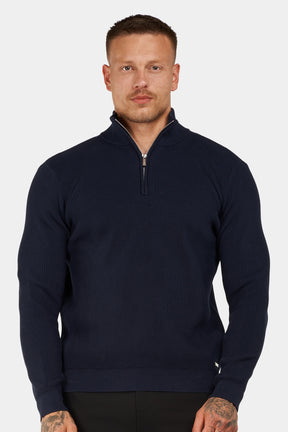 THE RENZO HALF ZIP SWEATER