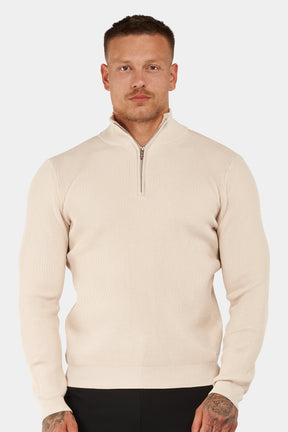 THE RENZO HALF ZIP SWEATER