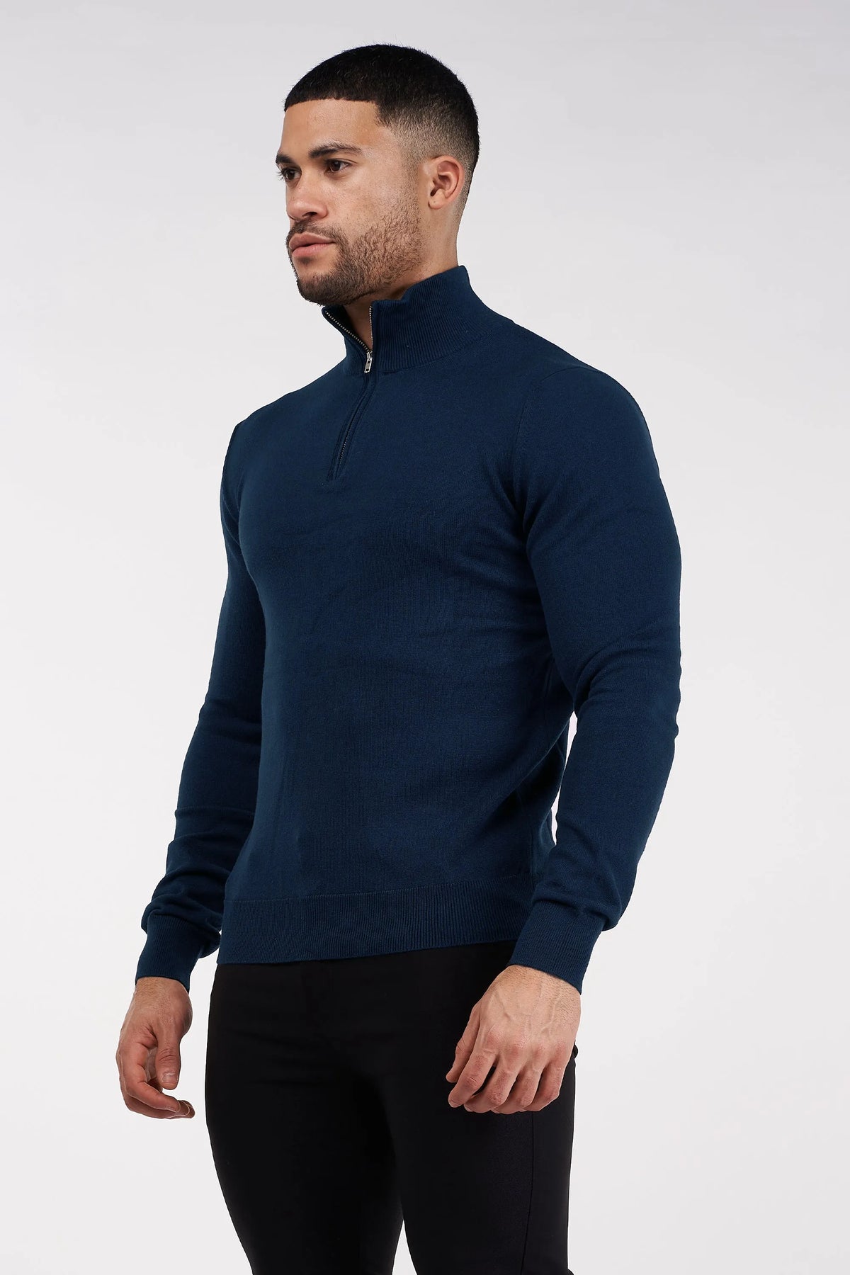 THE SANTONI HALF ZIP SWEATER