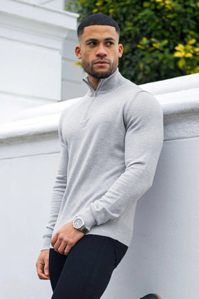 THE SANTONI HALF ZIP SWEATER
