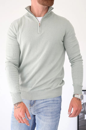 THE SANTONI HALF ZIP SWEATER