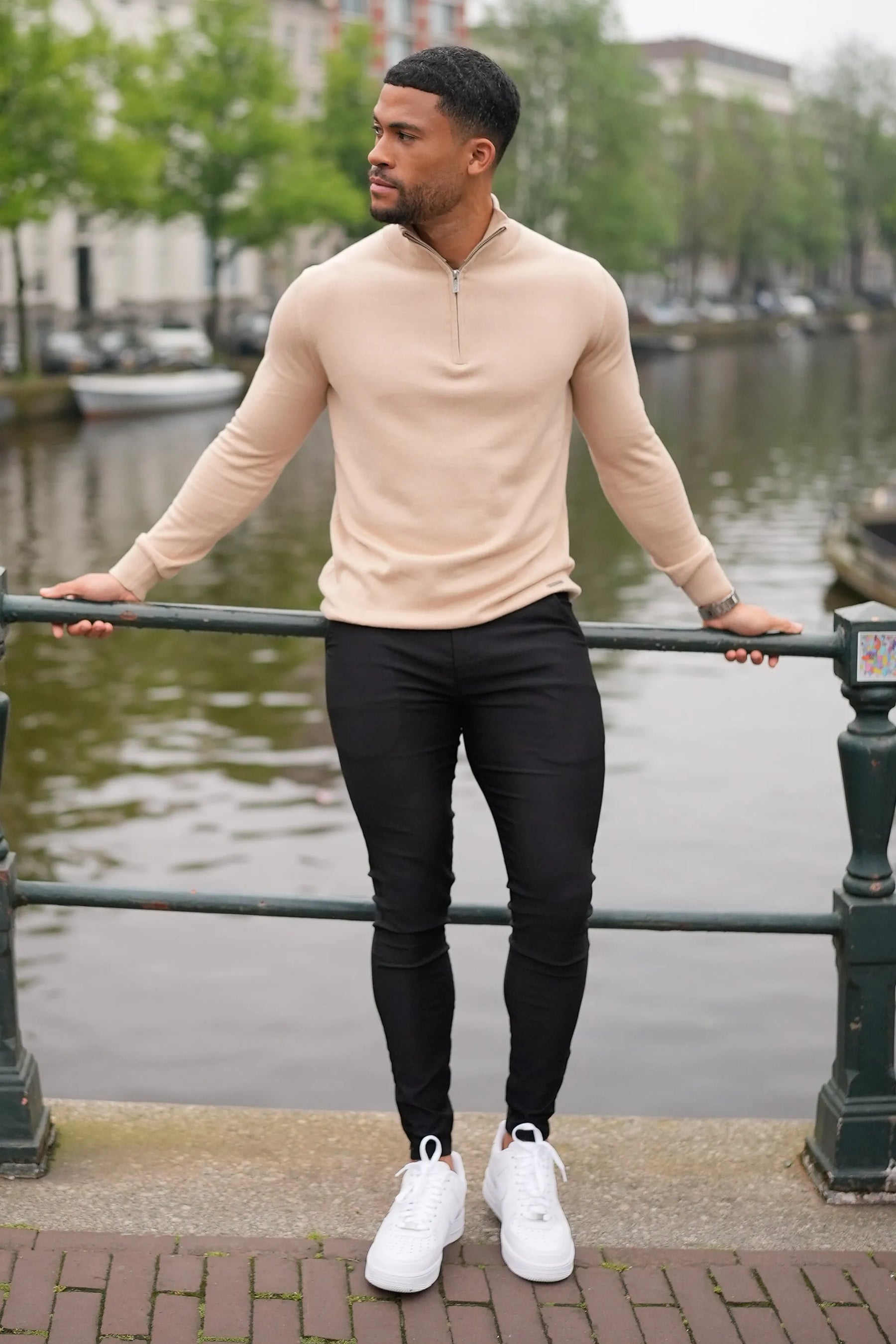 THE SANTONI HALF ZIP SWEATER