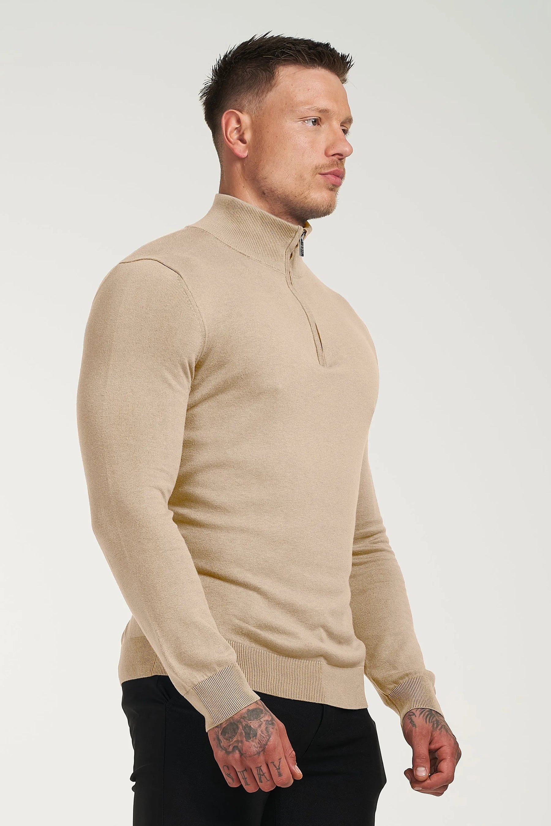 THE SANTONI HALF ZIP SWEATER