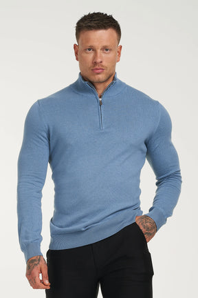 THE SANTONI HALF ZIP SWEATER
