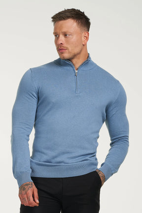 THE SANTONI HALF ZIP SWEATER