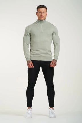 THE SANTONI HALF ZIP SWEATER