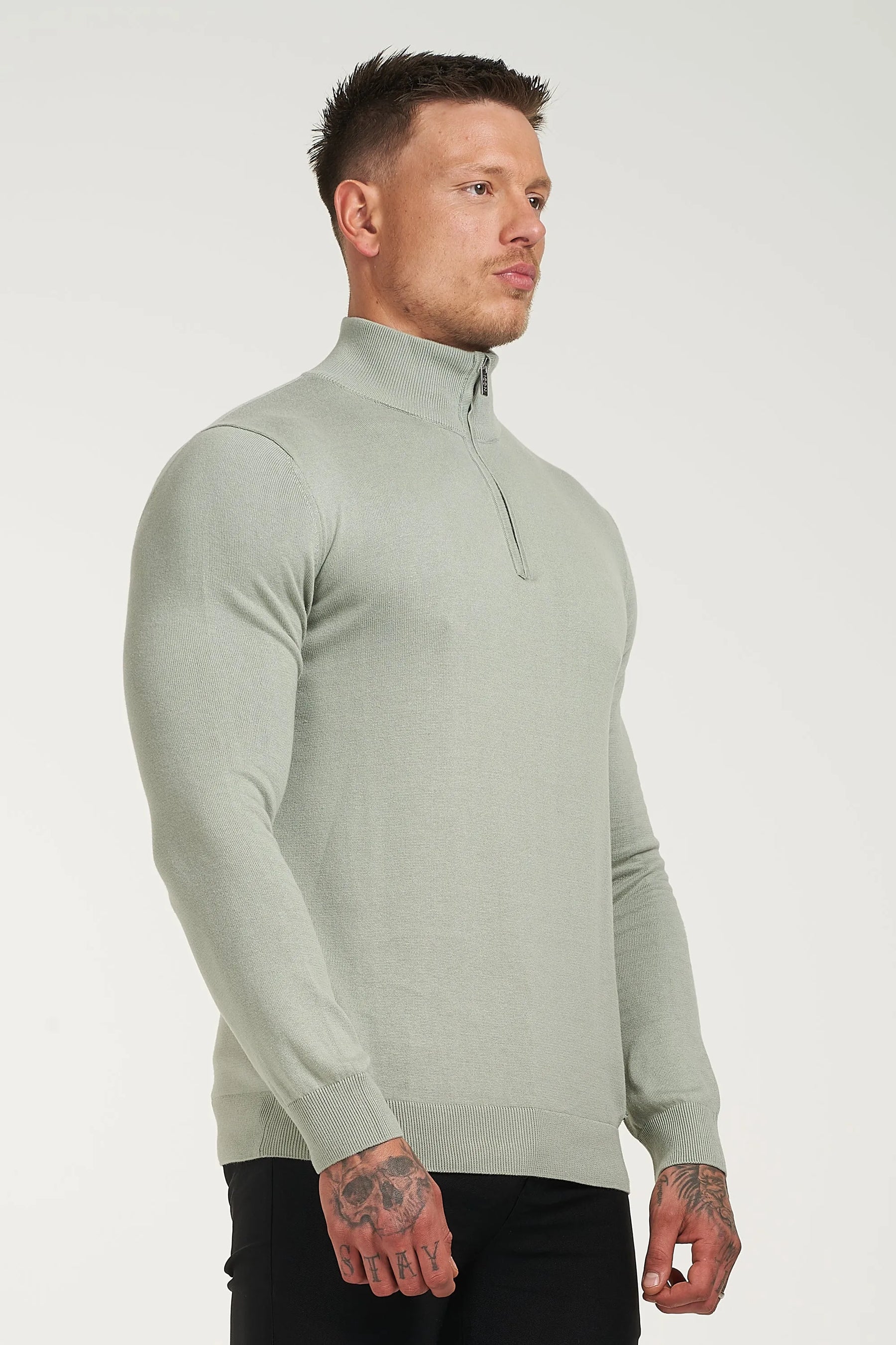 THE SANTONI HALF ZIP SWEATER