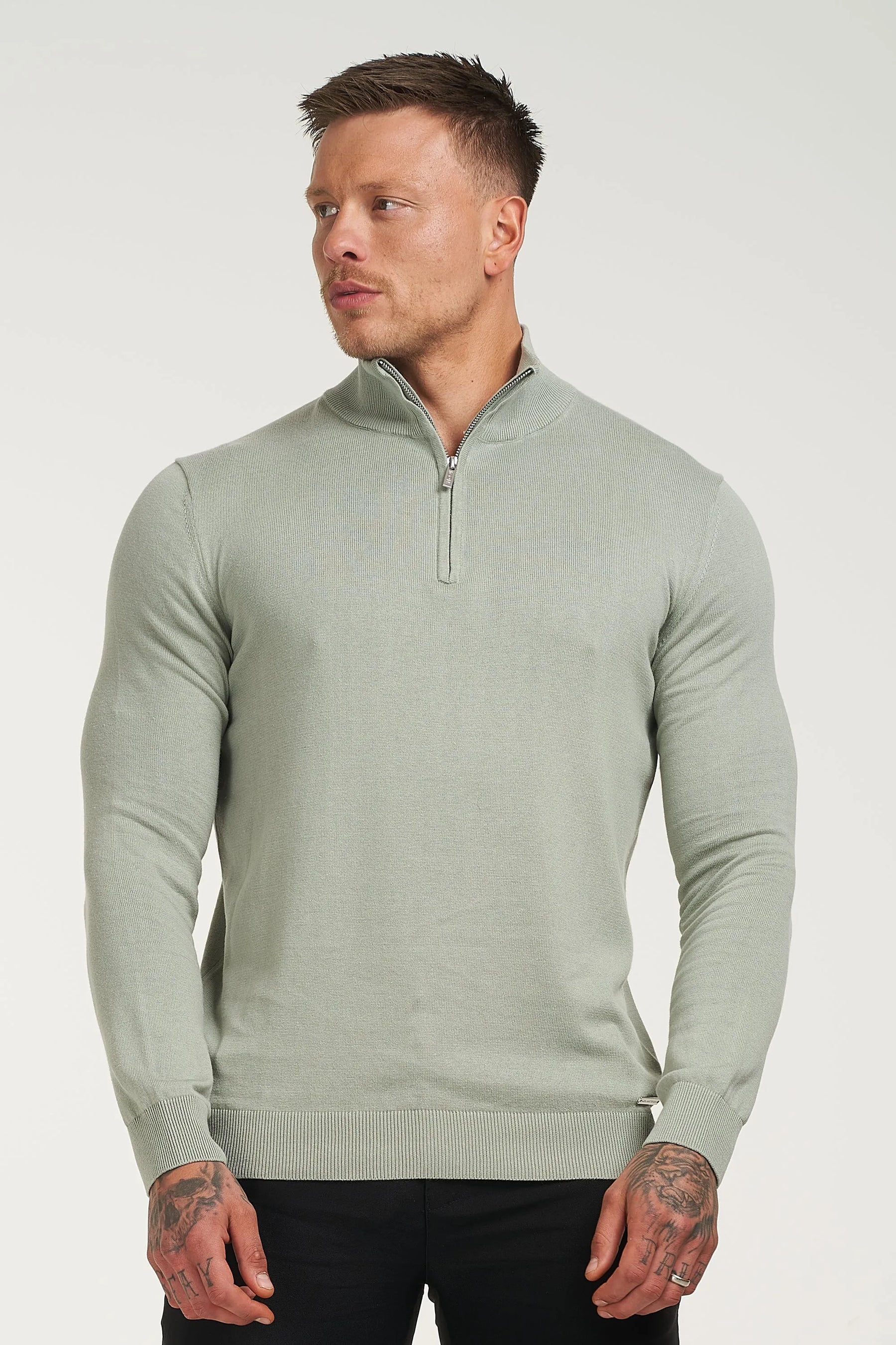 THE SANTONI HALF ZIP SWEATER