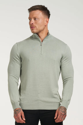 THE SANTONI HALF ZIP SWEATER