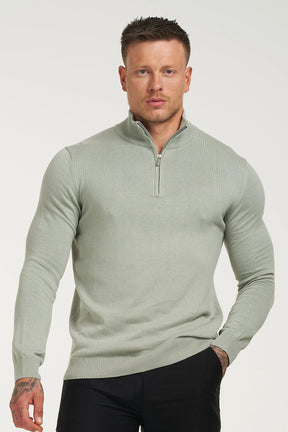 THE SANTONI HALF ZIP SWEATER
