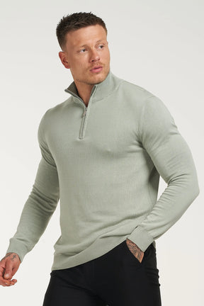 THE SANTONI HALF ZIP SWEATER
