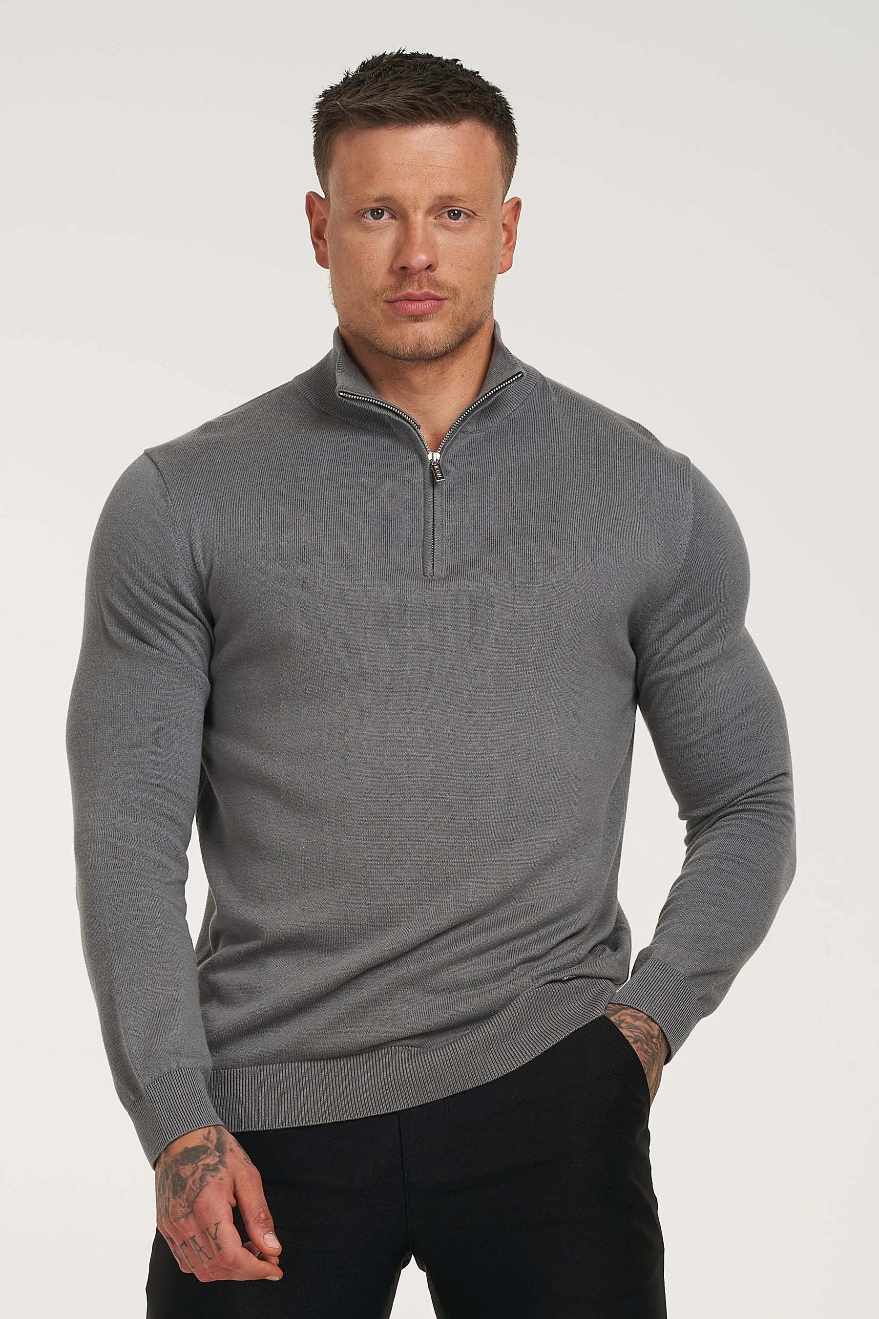 THE SANTONI HALF ZIP SWEATER