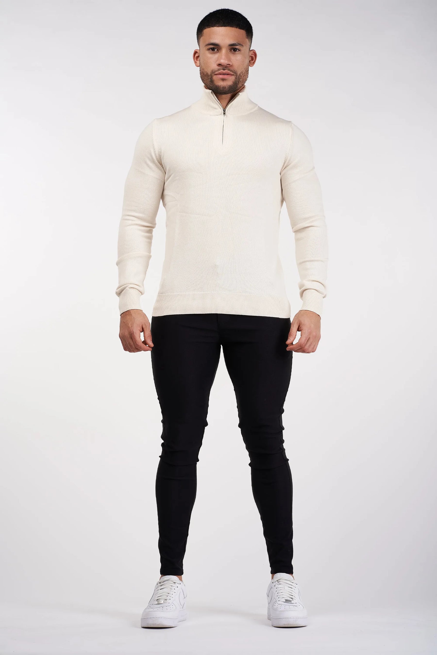 THE SANTONI HALF ZIP SWEATER