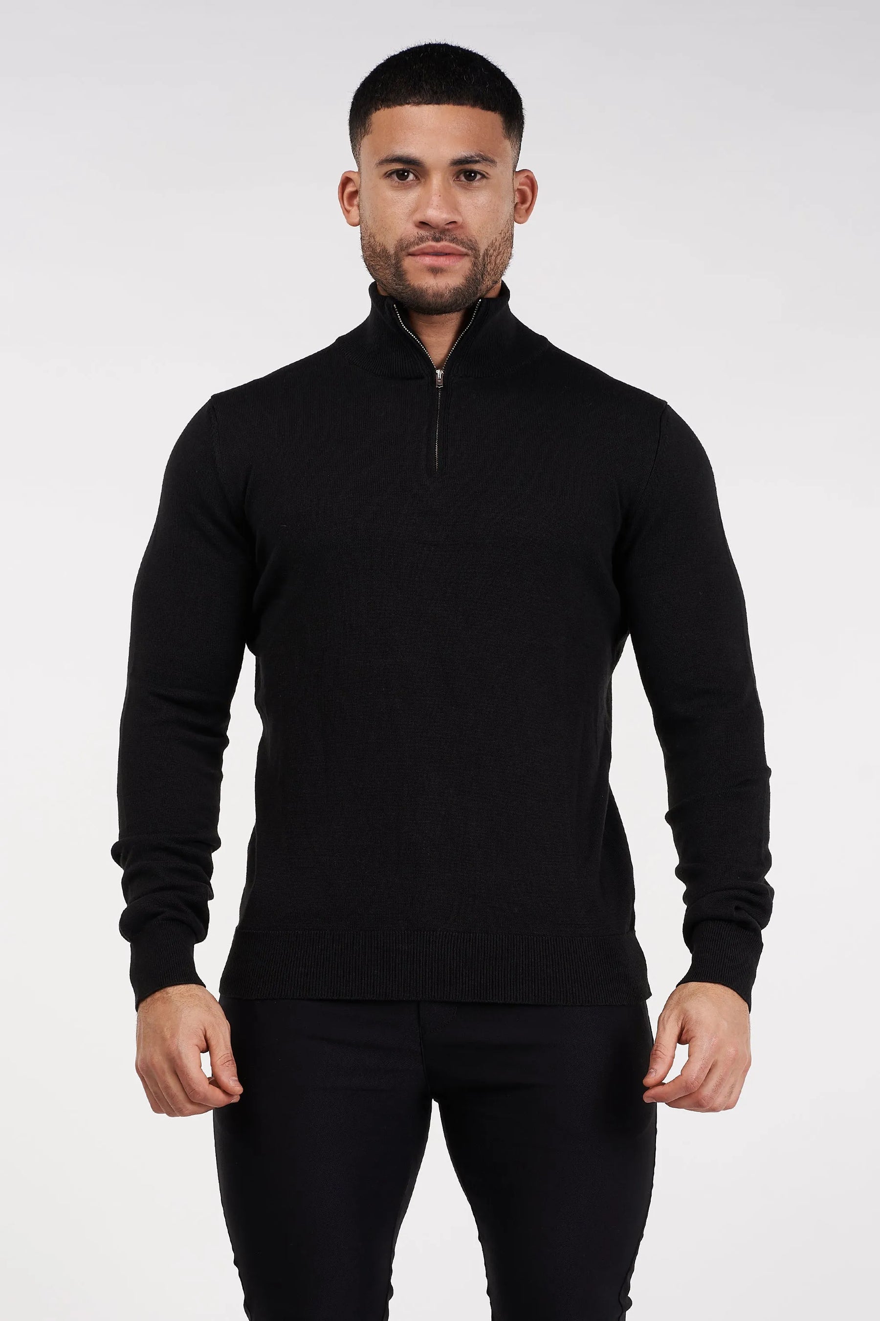 THE SANTONI HALF ZIP SWEATER