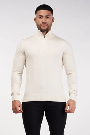 THE SANTONI HALF ZIP SWEATER