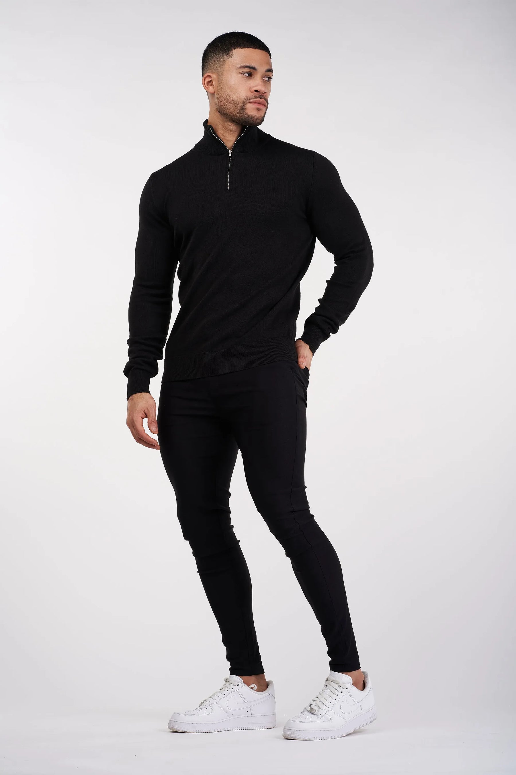 THE SANTONI HALF ZIP SWEATER