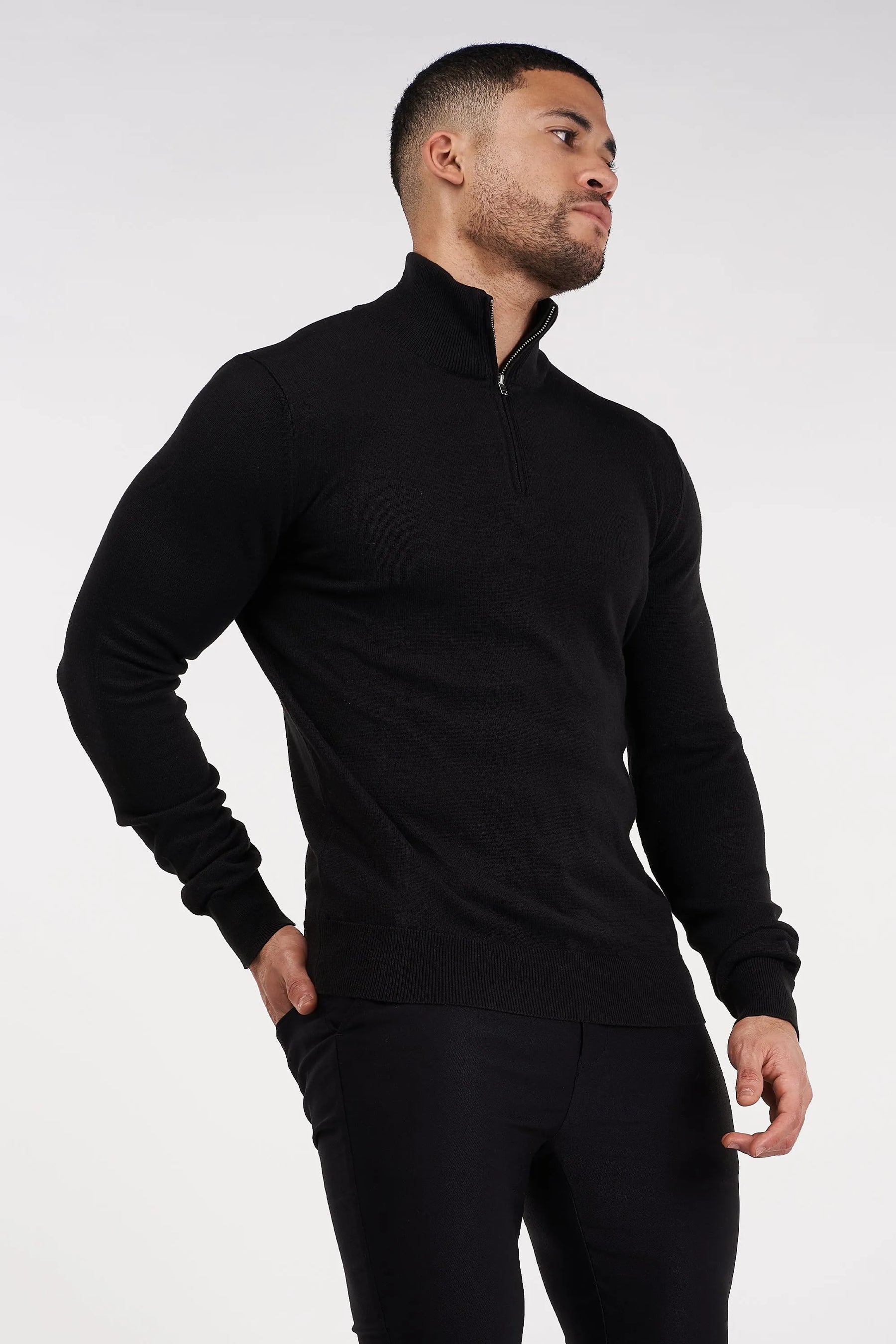 THE SANTONI HALF ZIP SWEATER
