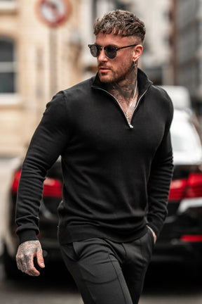 THE SANTONI HALF ZIP SWEATER