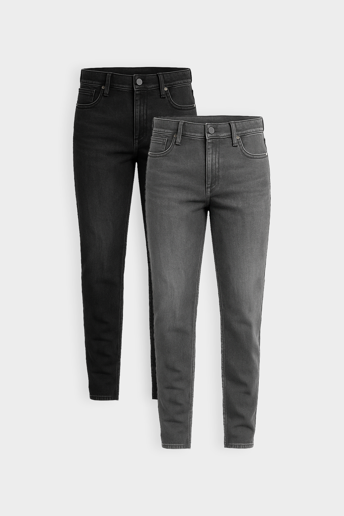 THE JAXON JEANS 2-PACK - Black / Dark Grey